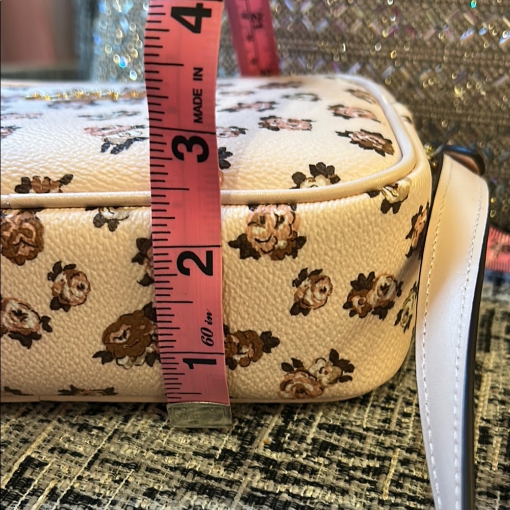 Coach Floral Print Mini Jamie Crossbody Camera Bag in Blush Multi - Picture 9 of 10